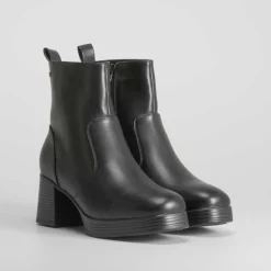 New Botín de tacón con plataforma negro PICCOLA PIU Mujer Botines Tacón