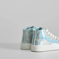 New Botín deportivo iridiscente plata OH GIRL Zapatillas Altas