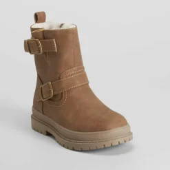 Botín doble hebilla pelo infantil marrón OH GIRL Botines