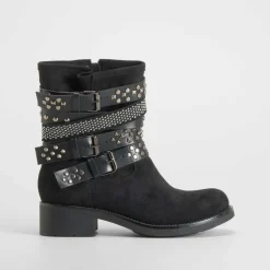 Sale Botín metal deco negro Mujer Botines Planos