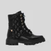 Outlet Botín militar acolchado negro Botines