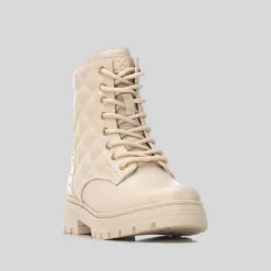 Botín militar beige Botines