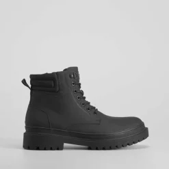 Botín militar casual negro Hombre Botas