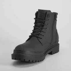 Botín militar casual negro Hombre Botas