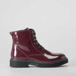 Discount Botín militar charol burdeos OH GIRL Botines