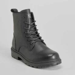 Hot Botín militar negro Hombre Botas