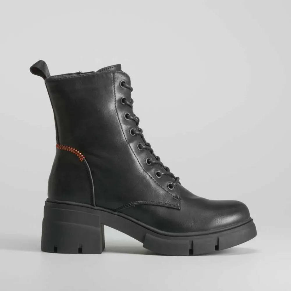 botn_militar_negro_polipi_SKUTVkA2SppKk_0.webp Best Botín militar negro polipiel Mujer Botines Tacón