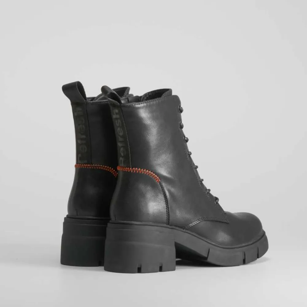 botn_militar_negro_polipi_SKUTVkA2SppKk_2.webp Best Botín militar negro polipiel Mujer Botines Tacón