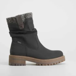 Discount Botín montaña cordones negro Mujer Botines Planos