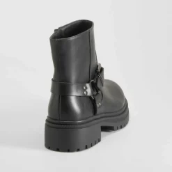 Best Botín motero tacón hebillas negro PICCOLA PIU Mujer Botines Tacón