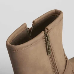 Sale Botín motorista beige Mujer Botas Planas