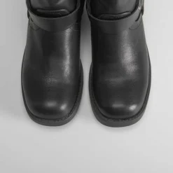 Online Botín motorista caña ancha Mujer Botines Tacón