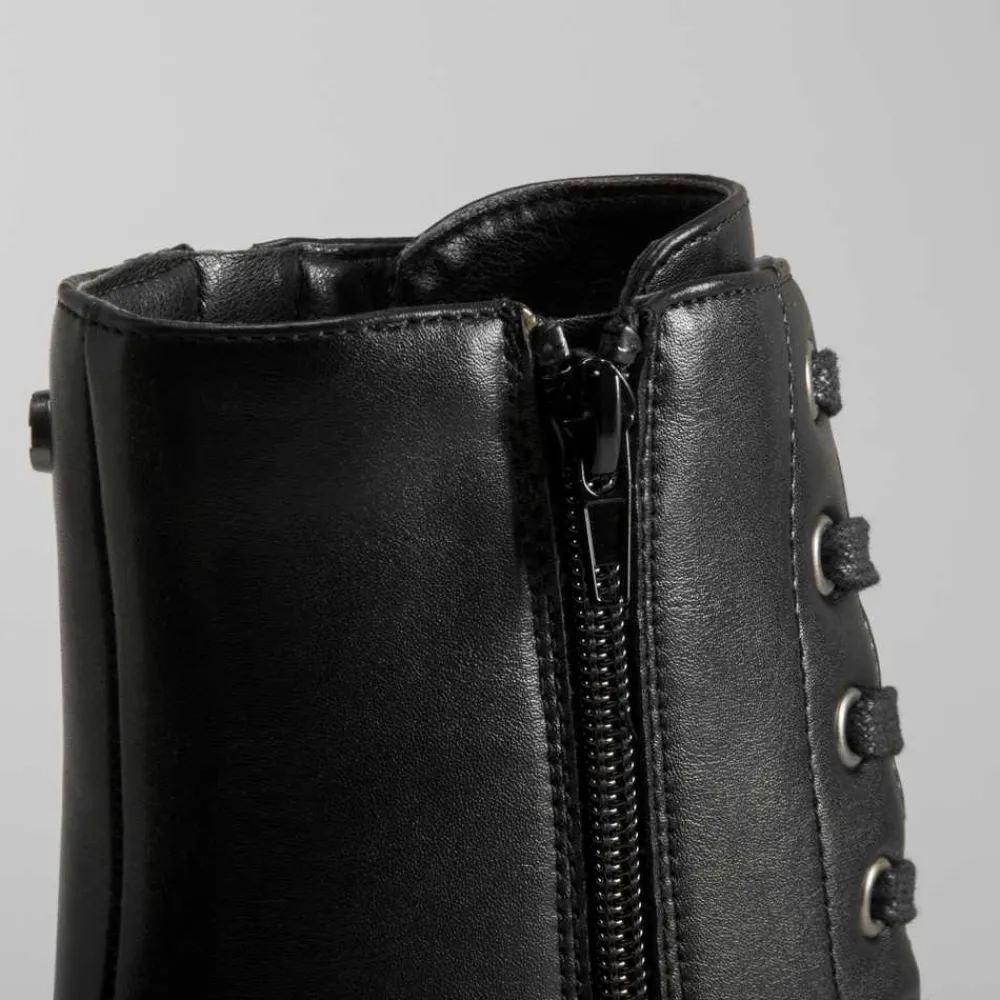 Outlet Botín negro con cordones Mujer Botines Tacón