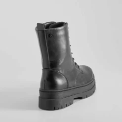 Clearance Botín negro militar Mujer Botines Planos