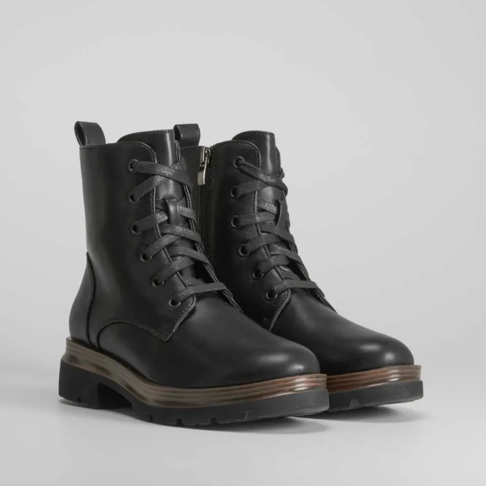 botn_negro_militar_plano__SKUenIckcV8R2_1.webp Botín negro militar plano de Mujer Botines Planos