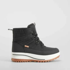 Botín nieve acordonado negro Mujer Apreski