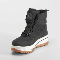 Botín nieve acordonado negro Mujer Apreski