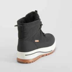 Botín nieve acordonado negro Mujer Apreski