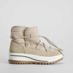 Outlet Botín nieve suela track beige Mujer Apreski