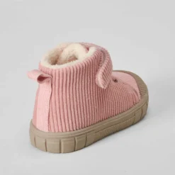 Botín pana bebé rosa Botas