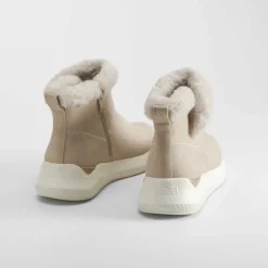 Online Botín pelo Off Gravity beige Mujer Botines Planos