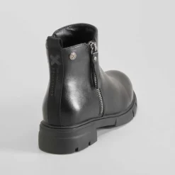 Hot Botín piso dentado negro Botines