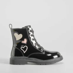 Sale Botín plano charol fantasía negro OH GIRL Botines