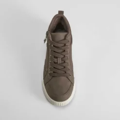 New Botín plano cordones marrón Mujer Botines Planos