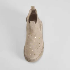 Online Botín plano elástico estrellas beige OH GIRL Botines