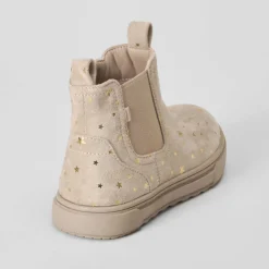 Online Botín plano elástico estrellas beige OH GIRL Botines