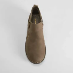 Online Botín plano elásticos marrón Mujer Botines Planos