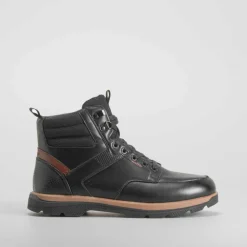 New Botín plano Hexaflex ikimba negro Hombre Botas Confort|Botas