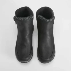 Hot Botín plano sport negro Mujer Botines Planos