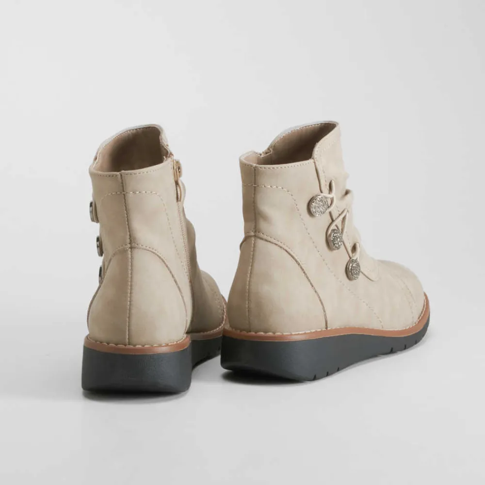 botn_plano_triple_adorno__SKUz6lHpuhsJD_3.webp Discount Botín plano triple adorno beige Mujer Botines Planos