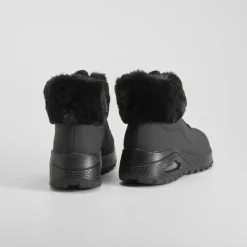 New Botín plano Uno Rugged -Fall Air negro Mujer Botines Planos