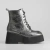 Clearance Botín plataforma plata Mujer Botines Plataforma