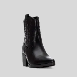 New Botín tacón campero negro Mujer Botines Tacón