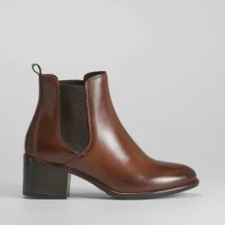 Online Botín tacón chelsea marrón Mujer Botines Tacón
