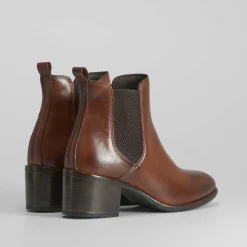 Online Botín tacón chelsea marrón Mujer Botines Tacón