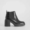 Outlet Botín tacón chelsea negro Mujer Botines Plataforma|Botines Tacón