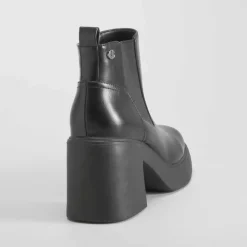 Outlet Botín tacón chelsea negro Mujer Botines Plataforma|Botines Tacón