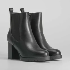 Botín tacón chelsea negro PICCOLA PIU Mujer Botines Tacón