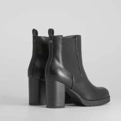 Botín tacón chelsea negro PICCOLA PIU Mujer Botines Tacón