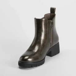 Outlet Botín tacón chelsea Shock Absorber plomo Mujer Botines Tacón