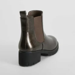 Outlet Botín tacón chelsea Shock Absorber plomo Mujer Botines Tacón