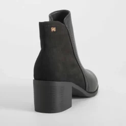 Outlet Botín tacón combinado negro PICCOLA PIU Mujer Botines Tacón|Básicos X Menos