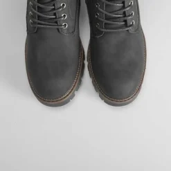 New Botín tacón con cordón negro Mujer Botines Tacón