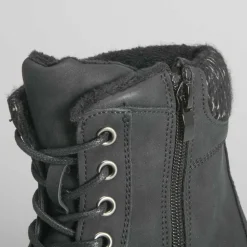 New Botín tacón con cordón negro Mujer Botines Tacón