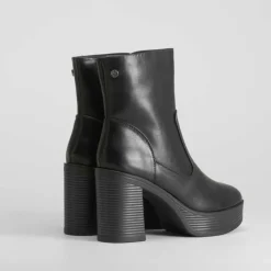 Discount Botín tacón con plataforma negro Mujer Botines Tacón