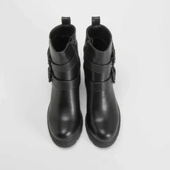 Outlet Botín tacón con plataforma hebillas Mujer Botines Tacón